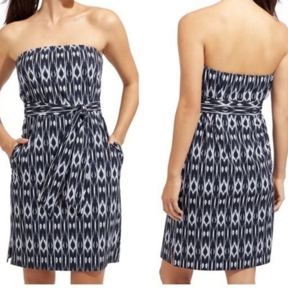 Athleta 6 Blue Ikat anywhere travel dress